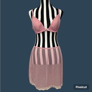 Victoria's Secret Pink Bra and Half Slip